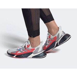 Adidas X9000L4 Crystal White/Silver Metallic/Signal Green Size 9.5